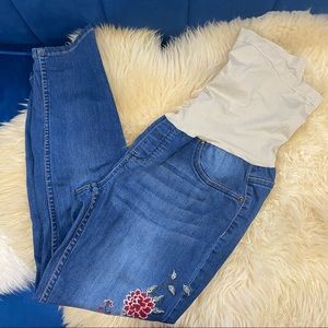 Maternity Stretch Waist Blue Jeans